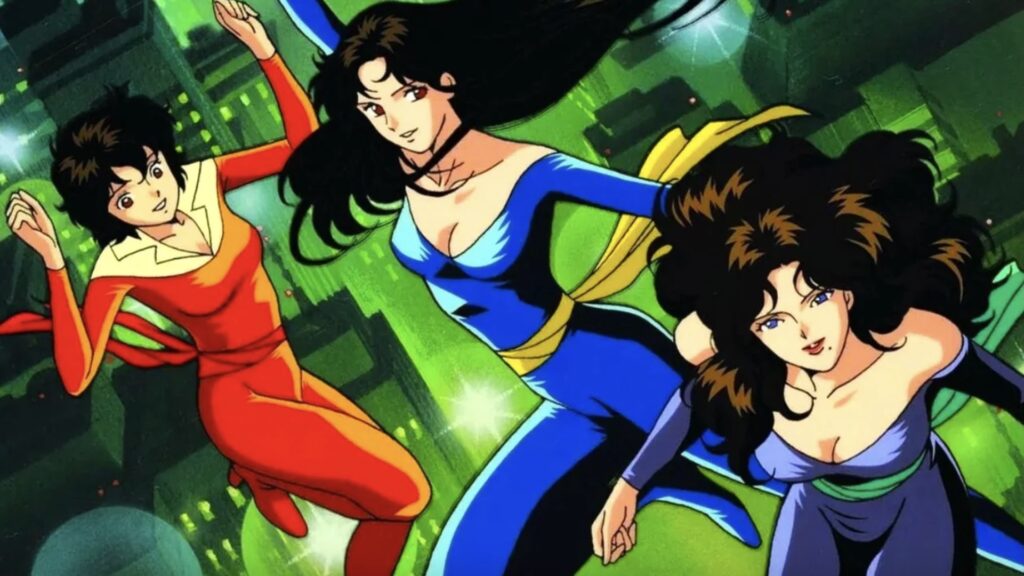 Les trois héroïnes de la série animée originale, Signé Cat's Eyes // Source : NTV Les trois héroïnes de la série animée originale, Signé Cat's Eyes // Source : NTV