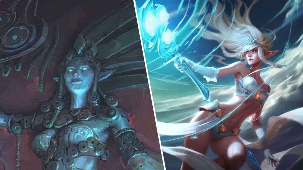 Janna dans Arcane vs Janna dans League of Legends // Source : Netflix / Riot Games Janna dans Arcane vs Janna dans League of Legends // Source : Netflix / Riot Games