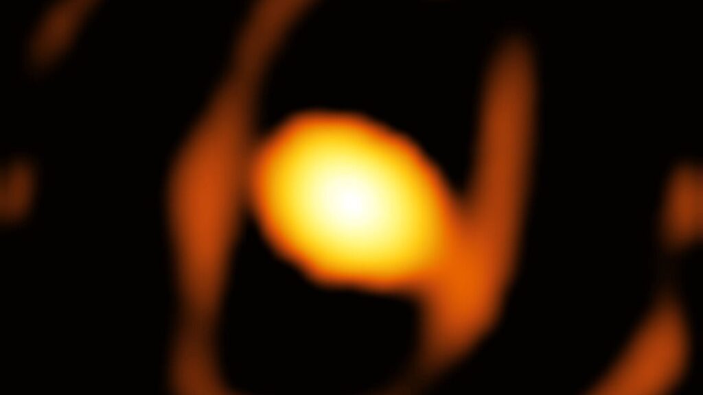 Image de l'étoile WOH G64 prise par le VLTI // Source : ESO/K. Ohnaka et al. Image de l'étoile WOH G64 prise par le VLTI // Source : ESO/K. Ohnaka et al.