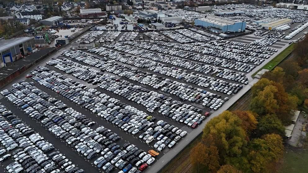 Vue aérienne du stockage d'Essen // Source : Bild - INA FASSBENDER/AFP Vue aérienne du stockage d'Essen // Source : Bild - INA FASSBENDER/AFP
