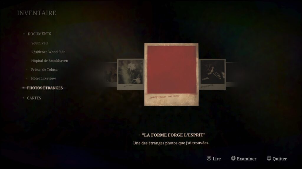 Les photos étranges dans Silent Hill 2 // Source : Capture PS5 Les photos étranges dans Silent Hill 2 // Source : Capture PS5
