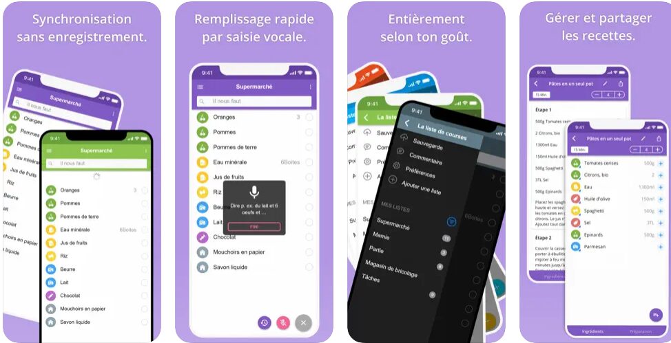 La Liste de courses, la plus intuitive La Liste de courses, la plus intuitive
