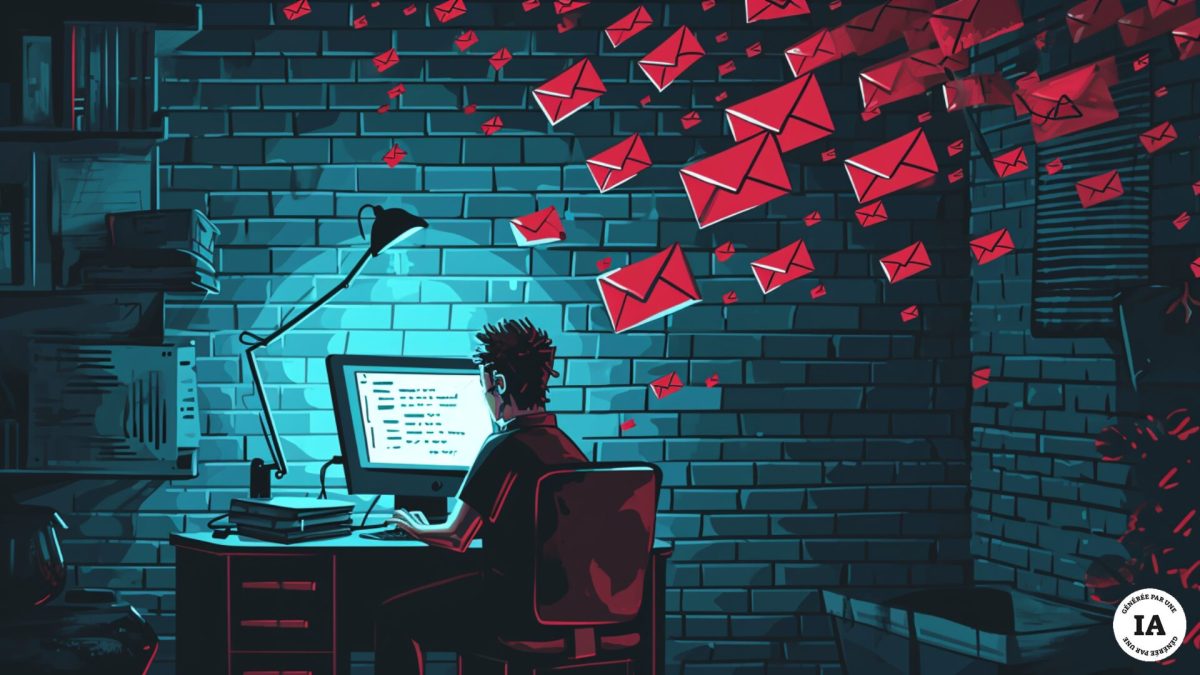 Un mail de phishing prétend que vous avez reçu des droits de successions. // Source : Numerama avec Midjourney Un mail de phishing prétend que vous avez reçu des droits de successions. // Source : Numerama avec Midjourney