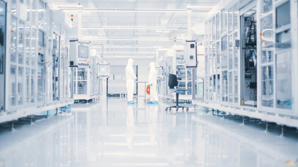 Salle de production des cellules de batterie // Source : Northvolt Salle de production des cellules de batterie // Source : Northvolt
