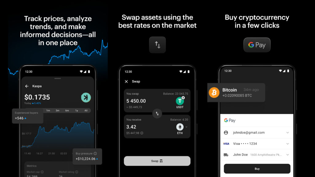 L'application Tangem Wallet permet d'acheter, vendre, épargner et transférer des crypto-monnaies L'application Tangem Wallet permet d'acheter, vendre, épargner et transférer des crypto-monnaies