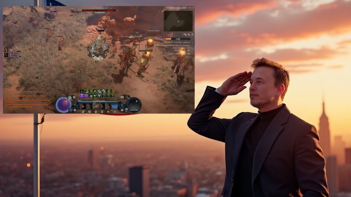 Elon Musk bat un record dans Diablo 4 // Source : Montage Maxime Claudel Elon Musk bat un record dans Diablo 4 // Source : Montage Maxime Claudel