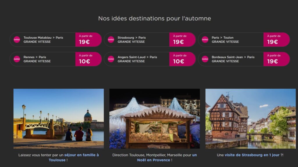 Ouigo novembre 2024 // Source : Ouigo Ouigo novembre 2024 // Source : Ouigo