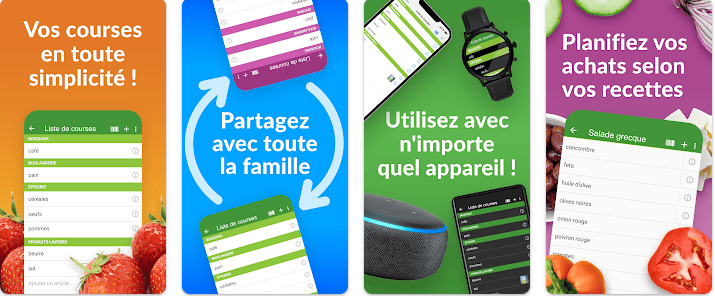 Liste de courses OurGroceries, en lien avec vos recettes préférées Liste de courses OurGroceries, en lien avec vos recettes préférées