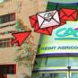 Les clients du Crédit Agricole ciblés par un faux mail. // Source : Palestine Technical University – Kadoorie / Montage Numerama Les clients du Crédit Agricole ciblés par un faux mail. // Source : Palestine Technical University – Kadoorie / Montage Numerama