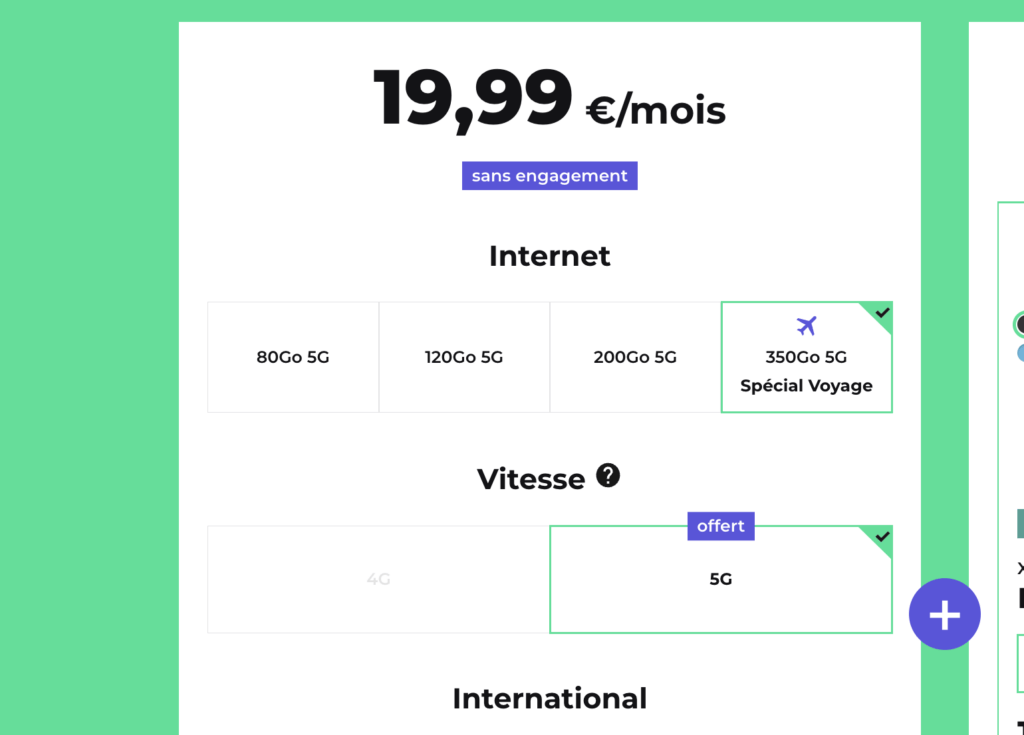 Le forfait Voyage de Red by SFR. Le forfait Voyage de Red by SFR.
