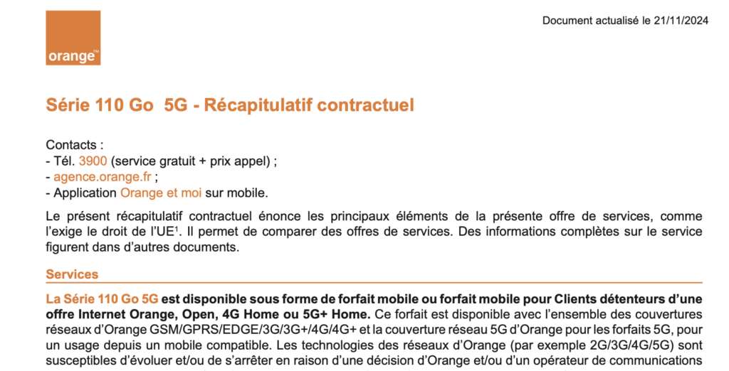 Le récapitulatif contractuel indique sue l'offre est réservée aux abonnés Livebox, mais nous avons pu y souscrire avec seulement un abonnement mobile. Le récapitulatif contractuel indique sue l'offre est réservée aux abonnés Livebox, mais nous avons pu y souscrire avec seulement un abonnement mobile.