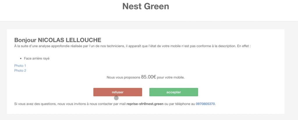 Exemple d'une contre-proposition. Exemple d'une contre-proposition.
