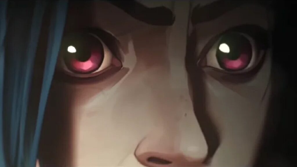 Les yeux de Jinx changent de couleur après l'épisode 8 de la saison 1 d'Arcane // Source : Netflix Les yeux de Jinx changent de couleur après l'épisode 8 de la saison 1 d'Arcane // Source : Netflix
