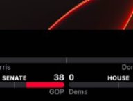 Le widget Apple News pour suivre l'élection américaine. // Source : Numerama Le widget Apple News pour suivre l'élection américaine. // Source : Numerama