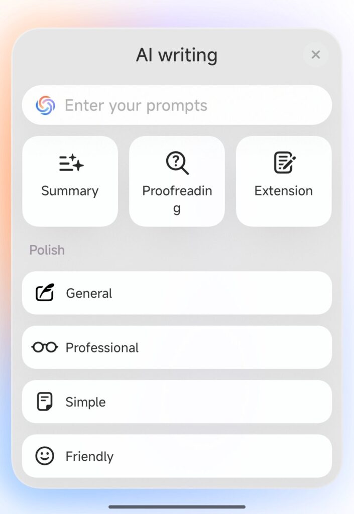 L'interface de Xiao AI ressemble beaucoup à Apple Intelligence // Source : System Settings via X L'interface de Xiao AI ressemble beaucoup à Apple Intelligence // Source : System Settings via X