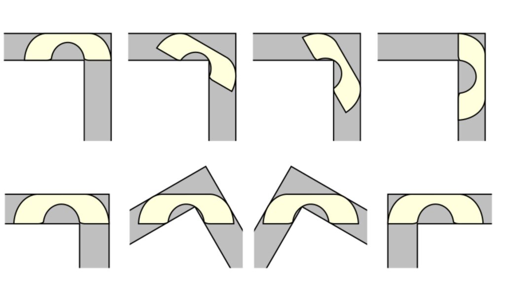 Un canapé en mouvement dans la perspective du couloir (en haut) et du canapé (en bas) // Source : Baek, ArXiv Un canapé en mouvement dans la perspective du couloir (en haut) et du canapé (en bas) // Source : Baek, ArXiv
