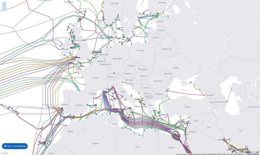 cables sous marins en Europe cables sous marins en Europe