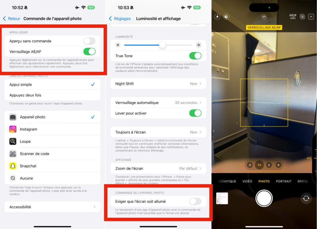 Les nouveaux réglages du bouton Camera Control dans iOS 18.2. Les nouveaux réglages du bouton Camera Control dans iOS 18.2.