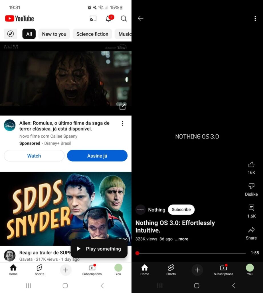 Le nouveau bouton de YouTube pour lancer des vidéos en aléatoire // Source : 9to5Google Le nouveau bouton de YouTube pour lancer des vidéos en aléatoire // Source : 9to5Google