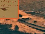 Un drone naval ukrainien Sea Baby a riposté contre un hélicoptère de combat russe. // Source : Service de sécurité ukrainien Un drone naval ukrainien Sea Baby a riposté contre un hélicoptère de combat russe. // Source : Service de sécurité ukrainien