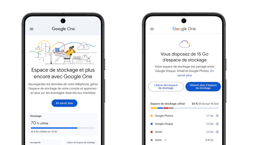 Google One permet de sauvegarder et restaurer facilement emails, photos et documents // Source : Google Google One permet de sauvegarder et restaurer facilement emails, photos et documents // Source : Google