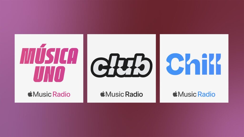 Les logos des nouvelles radios d'Apple. Les logos des nouvelles radios d'Apple.