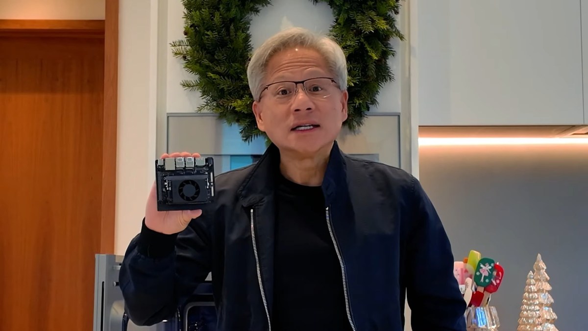 Jensen Huang présente le Jetson Orin Nano Super de Nvidia // Source : Nvidia Jensen Huang présente le Jetson Orin Nano Super de Nvidia // Source : Nvidia