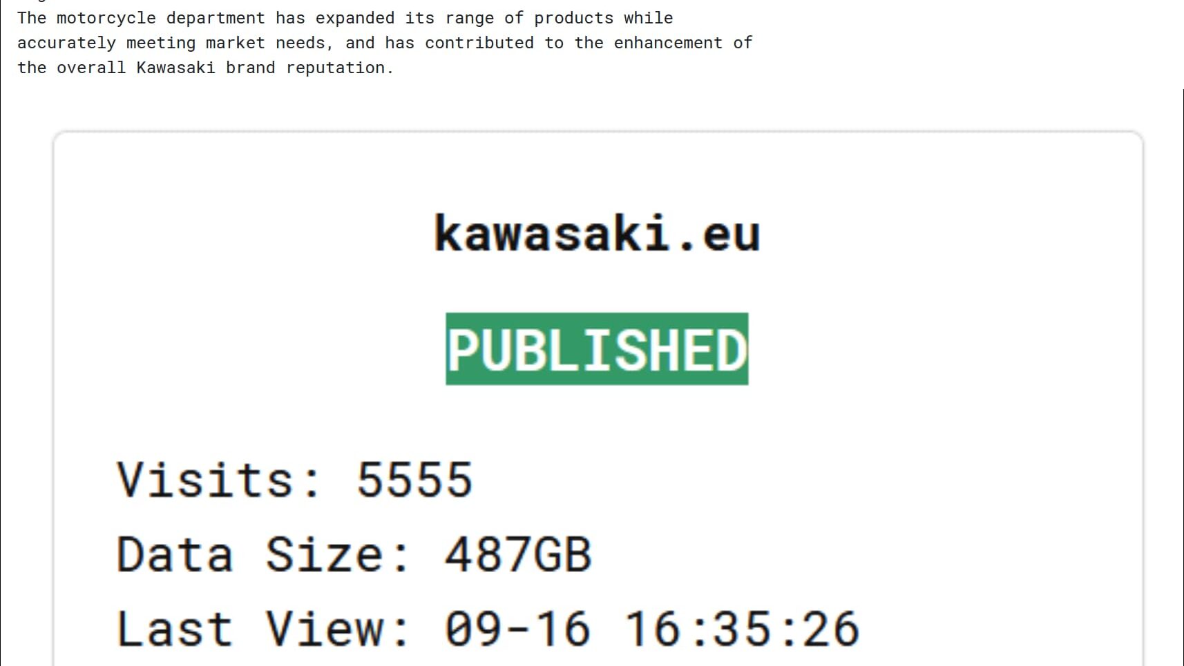 Les données internes de Kawasaki ont été affichées par Ransomhub. // Source : HackRead Les données internes de Kawasaki ont été affichées par Ransomhub. // Source : HackRead