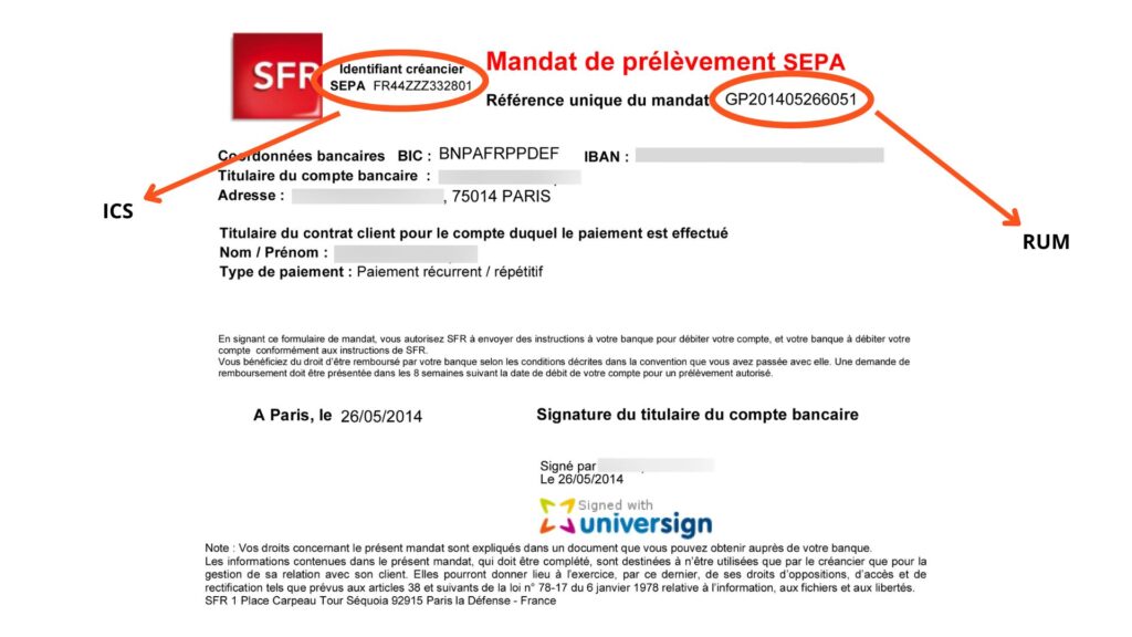 Où trouver les informations sur un mandat de prélèvement Où trouver les informations sur un mandat de prélèvement