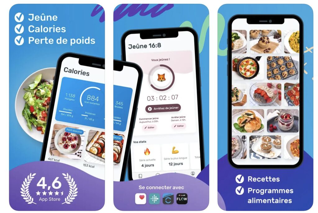 Yazio est disponible sur iOS et Android. Les données s'intègrent à différentes applications de santé. Yazio est disponible sur iOS et Android. Les données s'intègrent à différentes applications de santé.