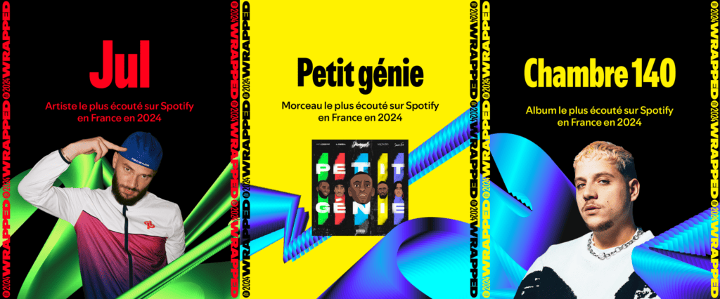Les gagnants des plus grandes catégories en France. // Source : Spotify Les gagnants des plus grandes catégories en France. // Source : Spotify