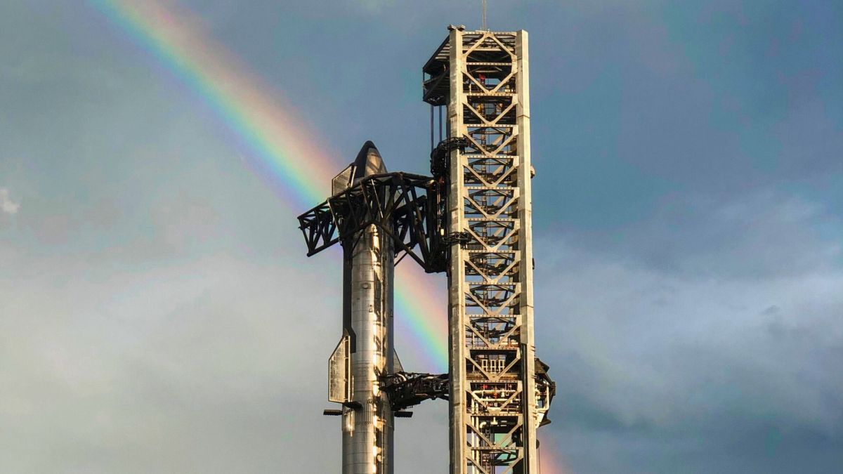 Starship. // Source : Flickr/CC/SpaceX (photo recadrée et modifiée) Starship. // Source : Flickr/CC/SpaceX (photo recadrée et modifiée)