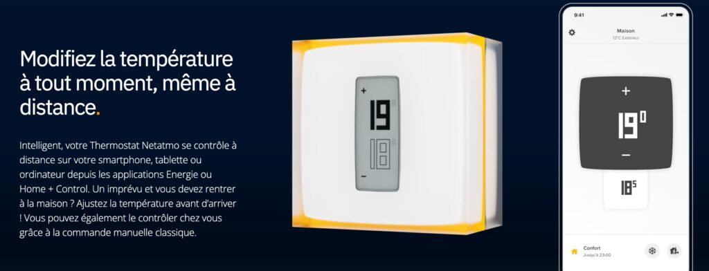 La promotion du thermostat Netatmo sur le site de la marque // Source : Capture Numerama La promotion du thermostat Netatmo sur le site de la marque // Source : Capture Numerama