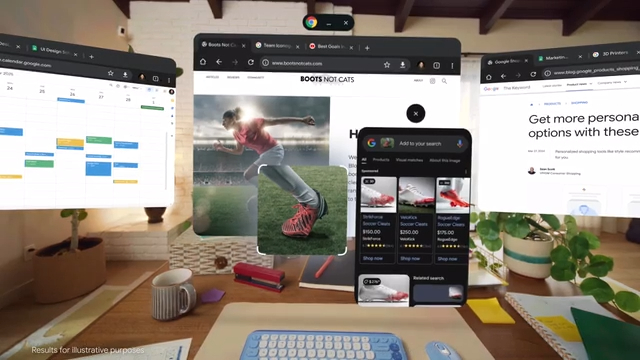 L'interface d'Android XR est globalement un copier-coller de visionOS, avec quelques outils d'IA pour analyser le contenu d'une application. L'interface d'Android XR est globalement un copier-coller de visionOS, avec quelques outils d'IA pour analyser le contenu d'une application.
