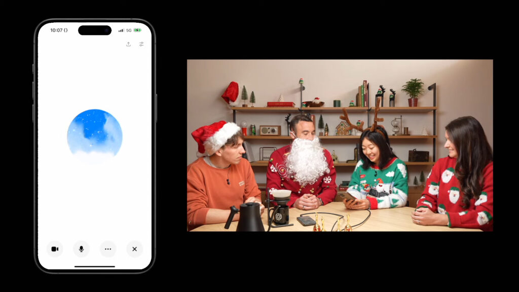 Quand on parle au père Noëln l'orbe bleue est différente, avec des rires à base de ho ho ho. Quand on parle au père Noëln l'orbe bleue est différente, avec des rires à base de ho ho ho.