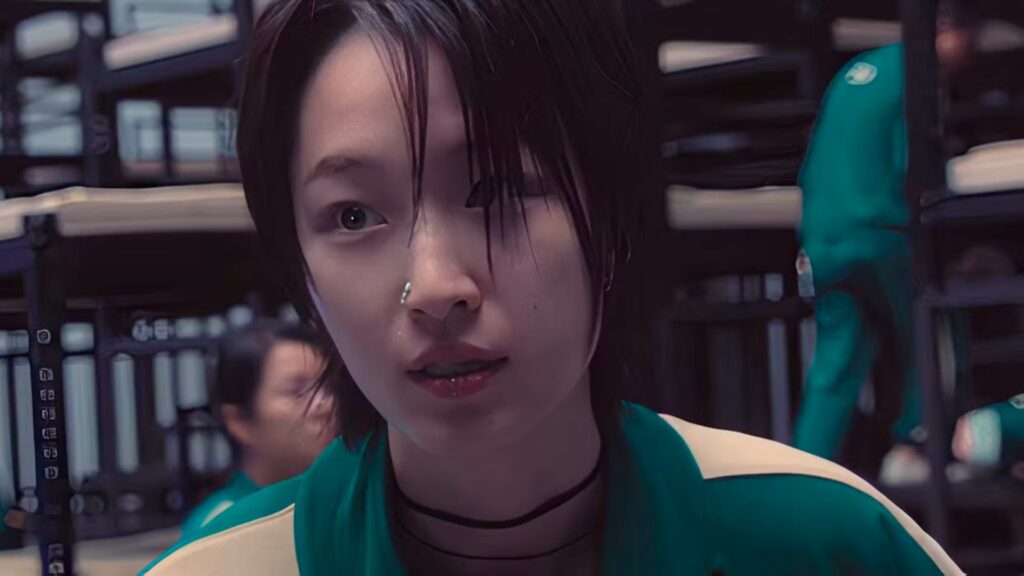 Won Ji-an dans le rôle de Se-mi, joueuse 380. // Source : Netflix Won Ji-an dans le rôle de Se-mi, joueuse 380. // Source : Netflix