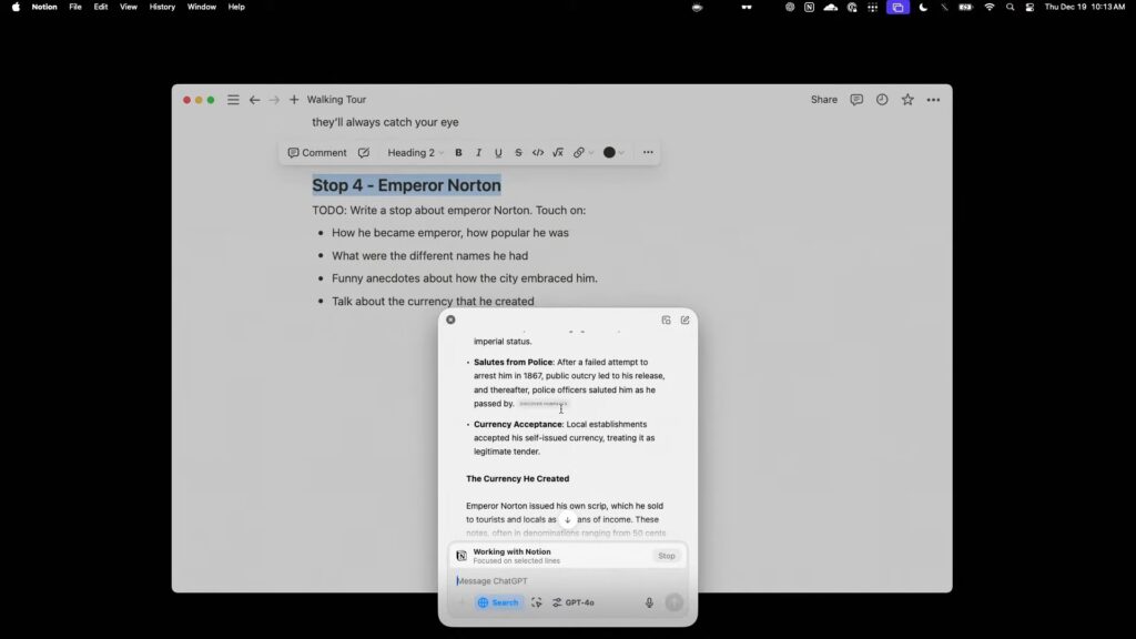 La démonstration de la fonction Work with Apps de ChatGPT // Source : OpenAI La démonstration de la fonction Work with Apps de ChatGPT // Source : OpenAI