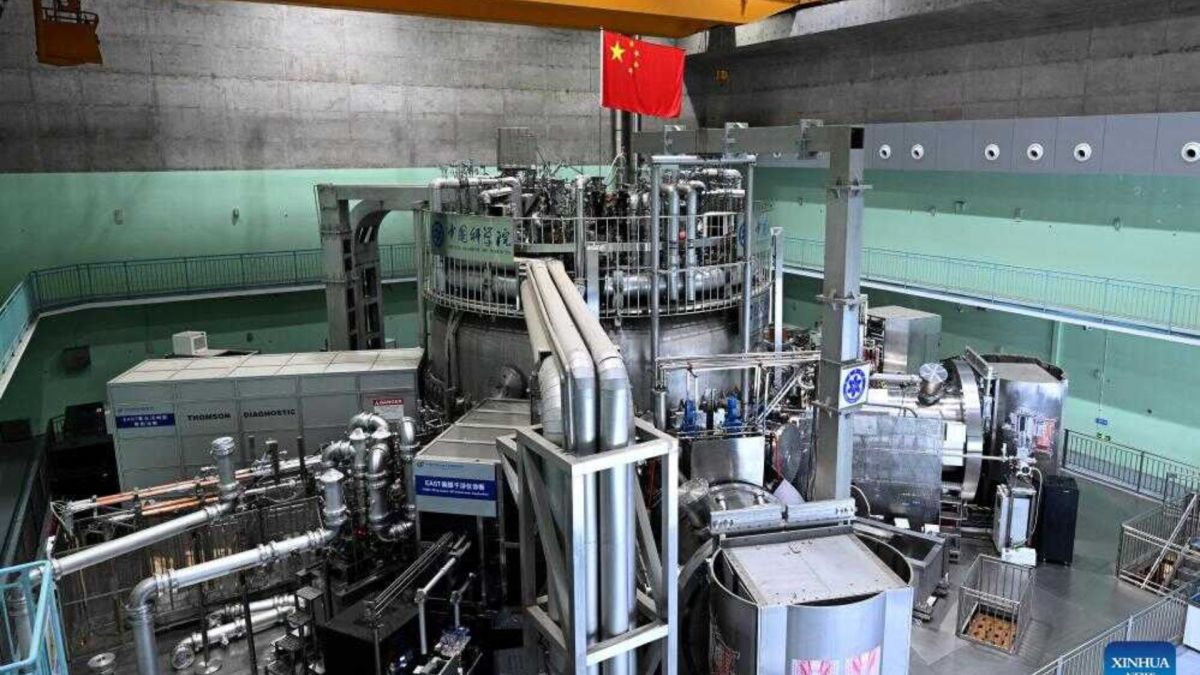 le Tokamak expérimental avancé supraconducteur (EAST) à Hefei // Source : Xinhua/Huang Bohan le Tokamak expérimental avancé supraconducteur (EAST) à Hefei // Source : Xinhua/Huang Bohan