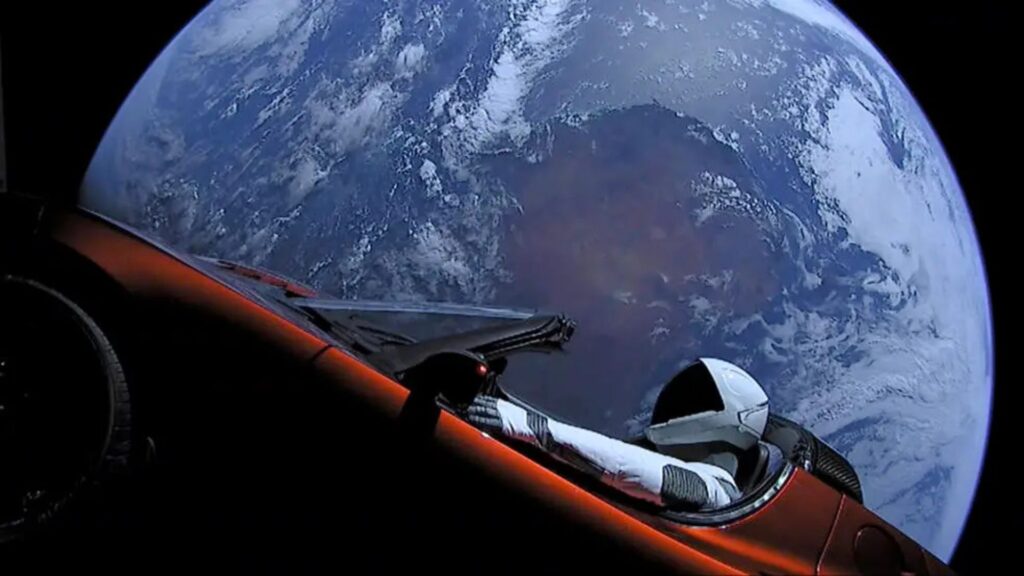 Le Starman des étoiles // Source : Space X Le Starman des étoiles // Source : Space X