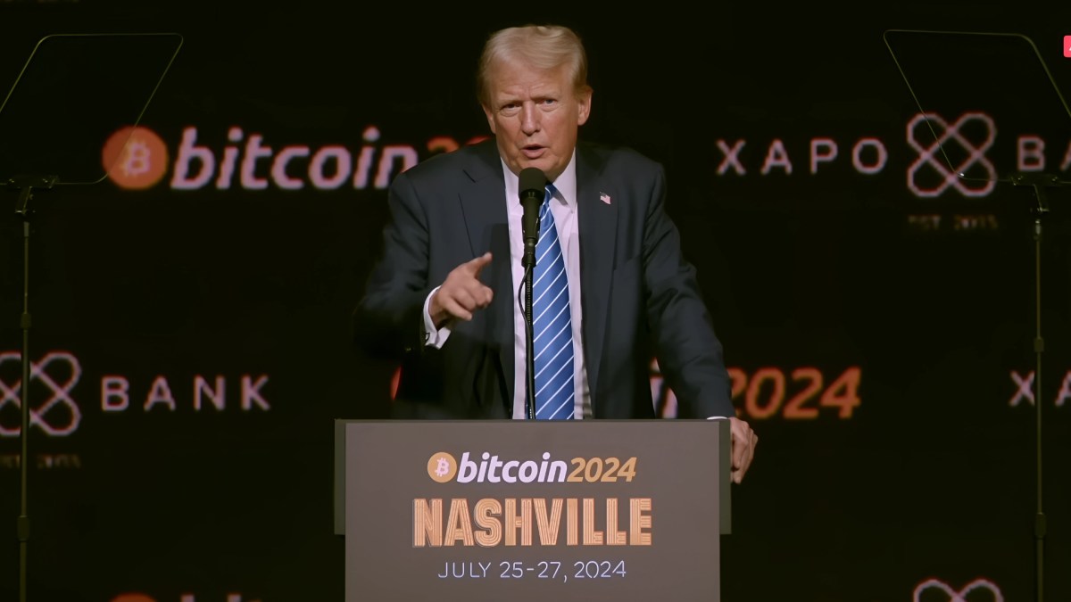 Trump à la conférence Bitcoin2024 // Source : Bitcoinmagazine Trump à la conférence Bitcoin2024 // Source : Bitcoinmagazine
