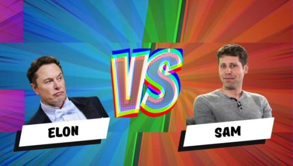Sam Altman vs Elon Musk // Source : Création Numerama
