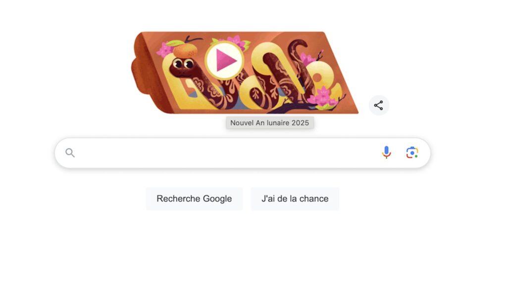 Google Doodle du 29 janvier 2025 // Source : Capture d'écran Google Doodle du 29 janvier 2025 // Source : Capture d'écran