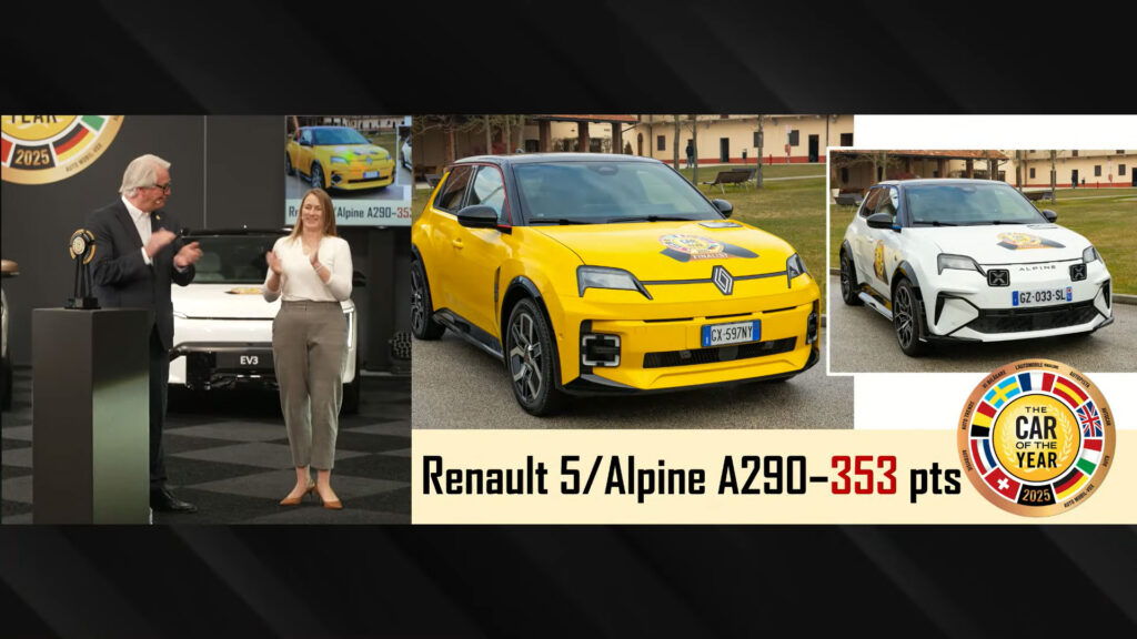 Résultat final du vote Car of the Year 2025 // Source : capture live car of the year Résultat final du vote Car of the Year 2025 // Source : capture live car of the year