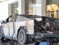 Cybertruck qui a explosé devant l'hötel Trump à Las Vegas // Source : Las Vegas Metropolitan Police Cybertruck qui a explosé devant l'hötel Trump à Las Vegas // Source : Las Vegas Metropolitan Police