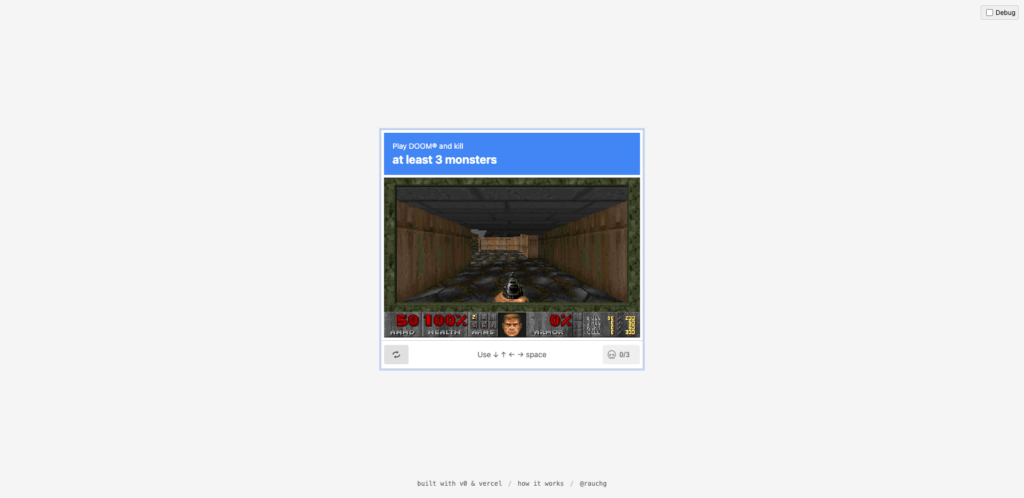 Un Captcha avec « Doom » // Source : Numerama Un Captcha avec « Doom » // Source : Numerama