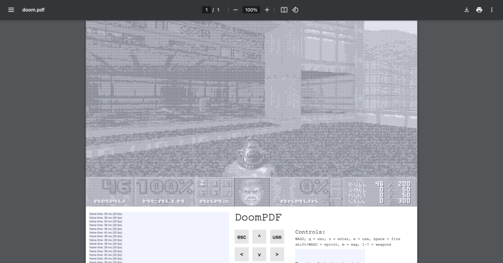 « Doom » dans un fichier PDF // Source : Numerama « Doom » dans un fichier PDF // Source : Numerama