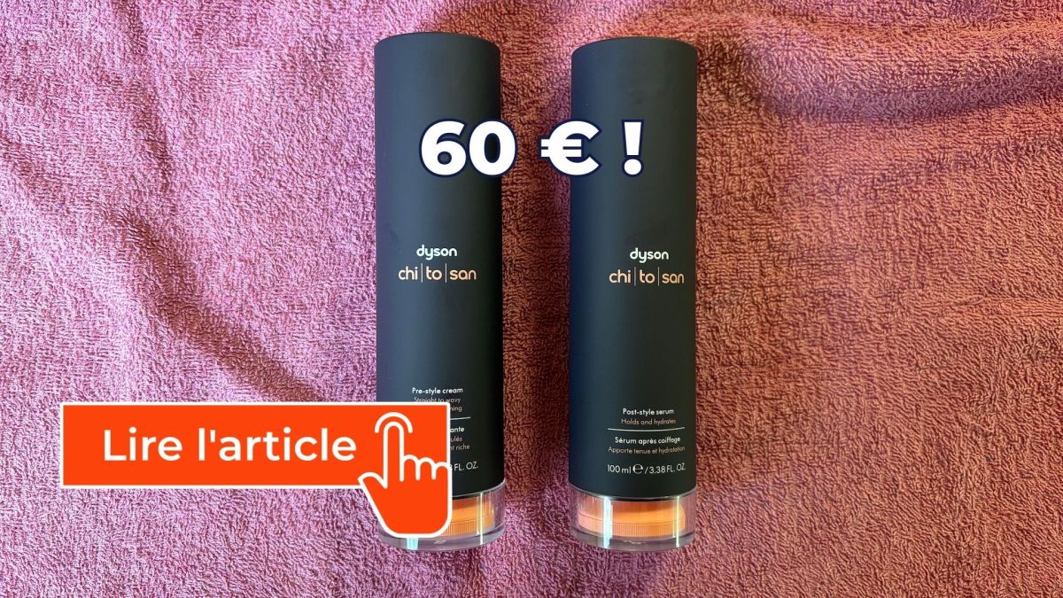 Produits coiffants Dyson Chitosan // Source : Maxime Claudel pour Numerama