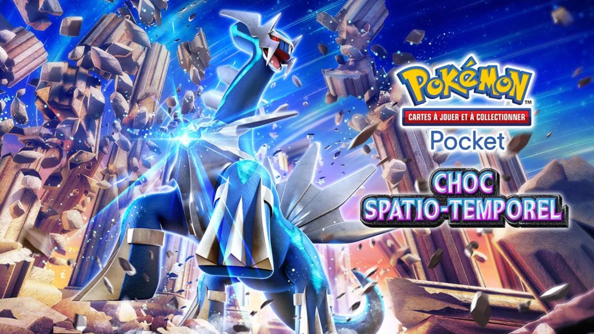 L'extension « Choc spatio-temporel » de Pokémon TCG Pocket // Source : The Pokémon Company L'extension « Choc spatio-temporel » de Pokémon TCG Pocket // Source : The Pokémon Company
