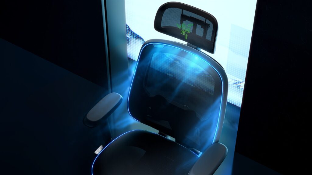 La chaise de Razer qui chauffe et qui rafraîchit // Source : Razer La chaise de Razer qui chauffe et qui rafraîchit // Source : Razer
