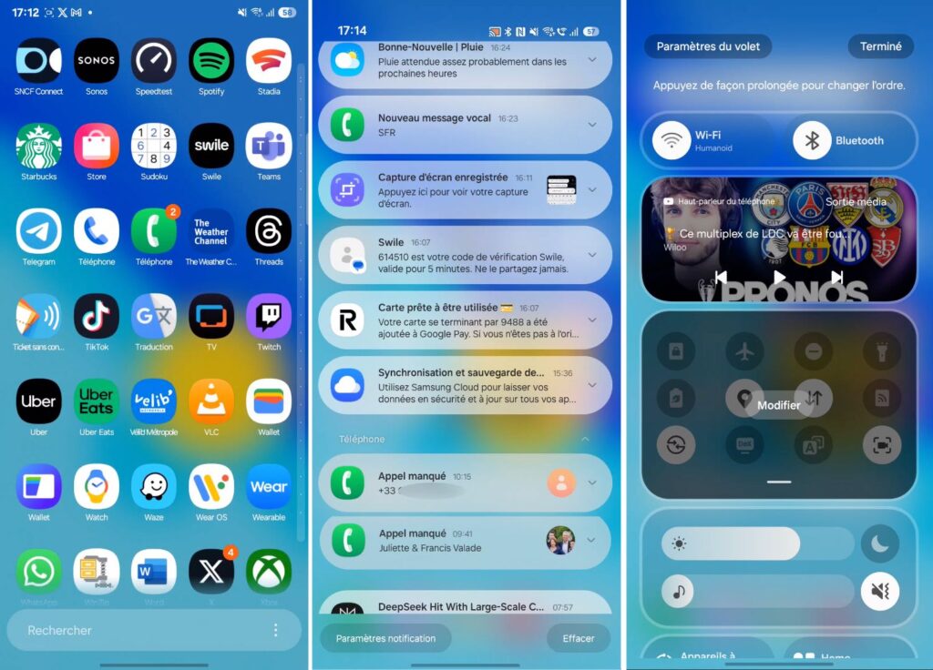 L'interface de One UI 7 est beaucoup plus simple. L'interface de One UI 7 est beaucoup plus simple.